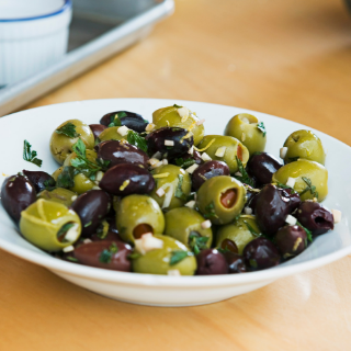 Olives and wine