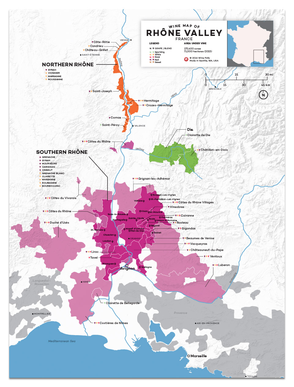 Northern Rhone Valley Vintage Chart